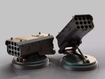 sci-fi missile launcher M-12 3D model