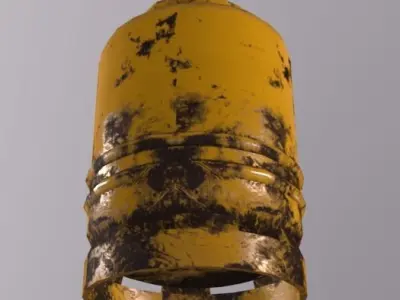 Gaz Canister Low-poly 3D model