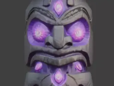 Cursed Totem Pole 3D Model V04 Low-poly 3D model