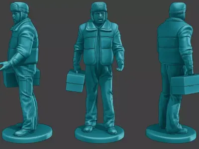 Actual Male Truck Driver AMTD 004 3D print model
