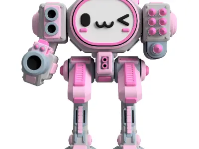 UwU Shadow Force Bandit Tabletop Mech Miniature  3D print model