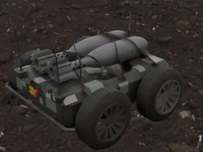 UGV Ratel S kamikaze drone  Low-poly 3D model