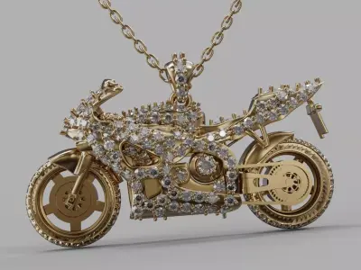 motorcycle jewelry 3D print model