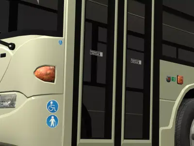 British Double Decker Bus Low Poly Game Vehicle Modern Low-poly 3D model