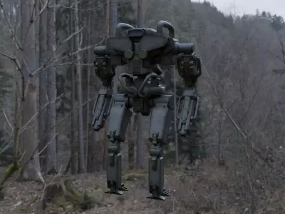 Mecha - Prototype 002 Low-poly 3D model