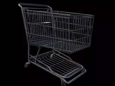 Shopping Cart - Gest Low-poly 3D model