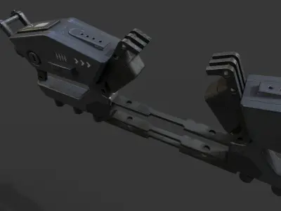 Scifi hard surface pliers Low-poly 3D model