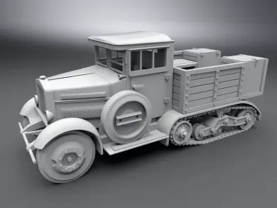 C4P artillery tractor scale model 3D print model