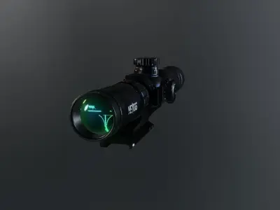 TACTICAL Sniper Scope Game Ready Low-poly 3D model