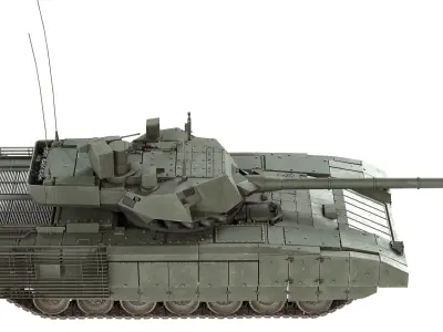 T14 Armata Russian MBT Low-poly 3D model