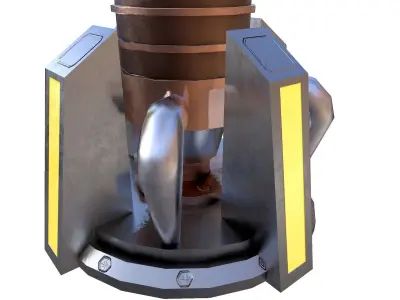  Tesla Coil 2 Low-poly 3D model