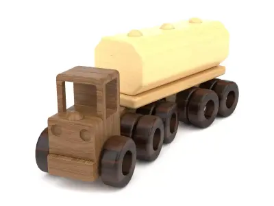 Wooden toy truck 20 3D model
