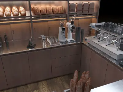 Bakery cafe 3D model