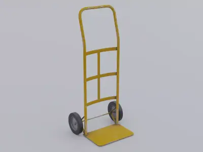 Hand Trolley Truck Low-poly 3D model