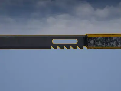 Futuristic Knife Low-poly 3D model