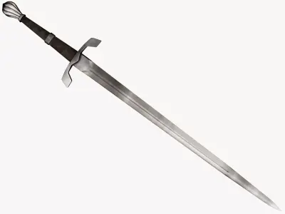 Medieval weapons Low-poly 3D model 6