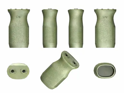 Magpul MVG MLOK Vertical Grip OD Green Free low-poly 3D model