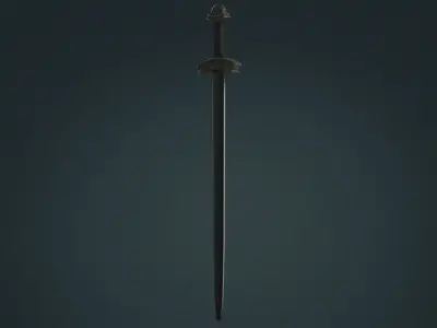 Viking Sword C - Fantasy Weapon Low-poly 3D model