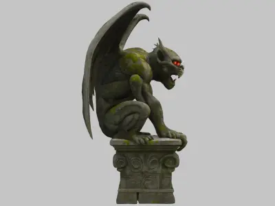 Gargoyle Sentinel Low-poly 3D model