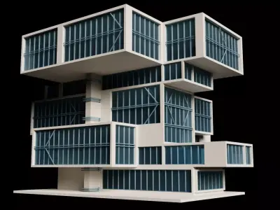 The Office building modern 3D architectural model 3D model