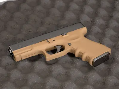 Glock 19 GEN 3 Olive 3D model purchase
