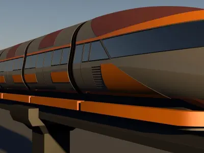 Monorail train  3D model