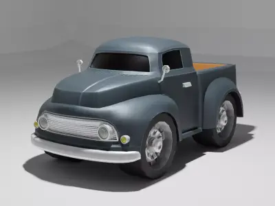 Cartoon  Pick-Up  3D Low-poly 3D model