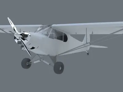 Piper PA-18 Super Cub 3D model