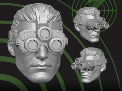 Sam Fisher Fan Art Head 3D printable File 3D print model