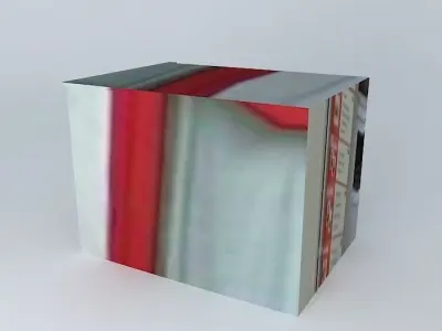 Pharmacy box with stripes Free 3D model