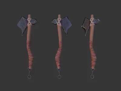 Axe Pack B Low-poly 3D model