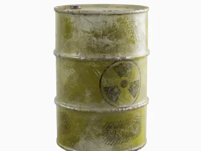 Nuclear Barrel 05 Low-poly 3D model