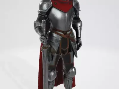 Medieval Knight 3D Model 3D model