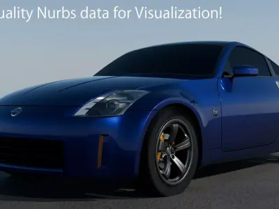 Nissan 350Z Exterior High Precision Mesh NURBS-Based 3D model
