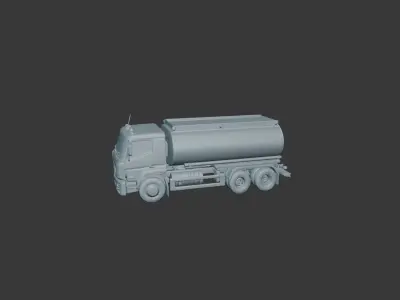 Realistic Tanker Truck 3D Model -Industrial Vehicle for Printing 3D print model