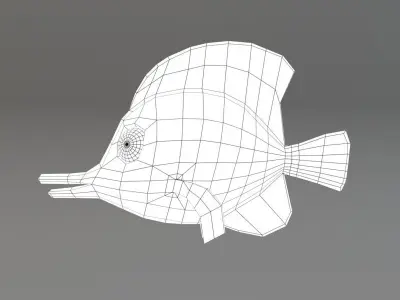 Cartoon Fish Low-poly 3D model 2
