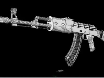 AK-47 rifle 3D model