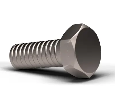 Hex Bolt Low-poly 3D model from CGTrader - Low-poly