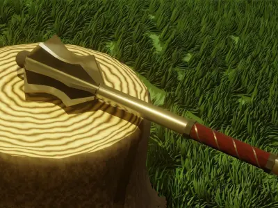 Simple Fantasy Mace Low-poly 3D model