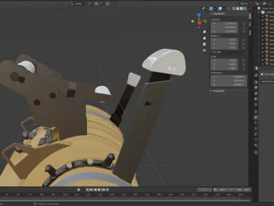 BOEING 767 throttle quadrant 3D model