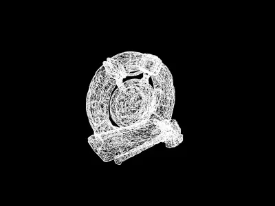 Low Poly Stylized Infernal Ritual Gong Low-poly 3D model