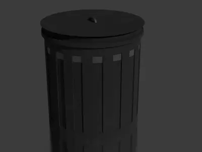 Trash can Free low-poly 3D model