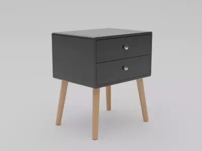 Bed Side Table Low-poly 3D model