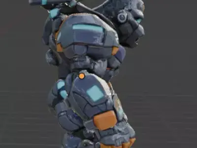 Mech Gorilla Tank  Sci-Fi Heavy Assault 3D Model 3D model