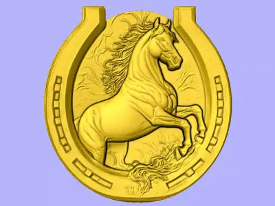 STL FILE CAVALO EMPINANDO 3D model