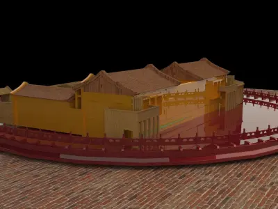 Chinese ancient house 3D model 2