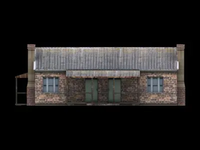 Town buildings pack  Low-poly 3D model