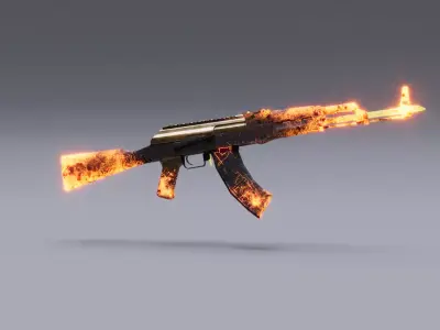 AK-47 Low-poly 3D model get