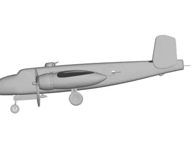 North American B-25 Mitchell 3D model 2