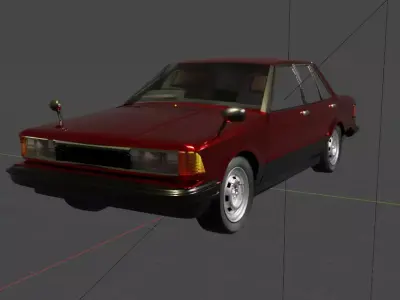 Nissan Bluebird 180B SSS-S Turbo 1981 Low-poly 3D model